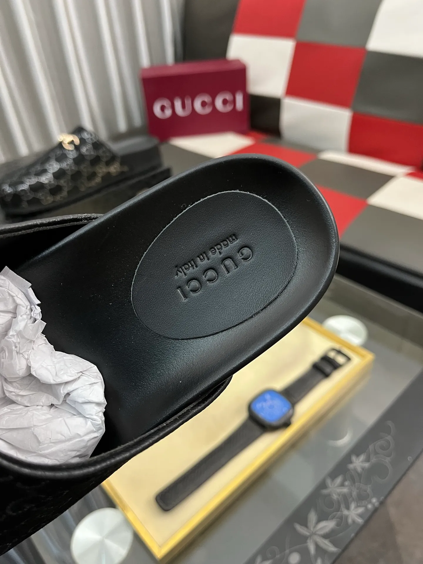 Ex-factory price: 420⌚️⌚️[Gucci] 2025 new season half-slip men's shoes, made of Italian imported first-layer frosted cowhide➕sheepskin lining, original hardware buckle, original combination wear-resistant outsole, real shot 🎬 Very comfortable on the feet, size 38-44